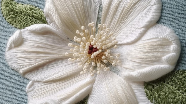 haft florystyczny z bliska